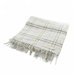 バーバリー BURBERRY マフラー ストール チェック柄 ロゴ カシミヤ グレー ■GY18 /MQのサムネイル