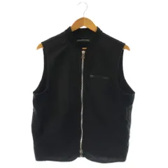 クロムハーツ CHROME HEARTS PAPA クロスパッチ コットンナイロン ベスト ジップアップ M 黒 ブラック /NR ■OS ■ADのサムネイル