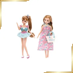 【新品】 タカラトミー 『 リカちゃん ドレス LW-13 ギンガムチェック&フラワー 水着セット 』 着せ替え お人形 おままごと おもちゃ 3歳以上 玩具安全基準合格 STマーク認証 Licca TAKARA TOMY 0