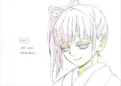 【中古】原画イラストボード 鬼滅の刃 Blu-ray/DVD 2巻 ufotable購入特典 複製原画 栗花落カナヲ