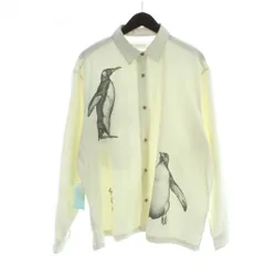 マジックスティック MAGIC STICK 24SS-MS2-021 PENGUIN SHIRT WHT シャツ カットソー 長袖 ペンギン柄 M アイボリー 黄 イエロー ■GY72 /MQのサムネイル