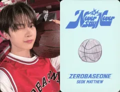【中古】コレクションカード(男性) ZEROBASEONE/ソク・マシュー(Matthew Seok)/裏面印刷イラスト入り/CD「THE 1ST FULL ALBUM [NEVER SAY NEVER]」(SLAM DUNK Ver.)封入フォトカード