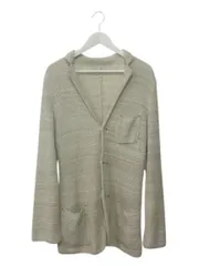 リングヂャケット RING JACKET ニット ジャケット カーディガン L リネン混 ライトベージュ アウター 上着