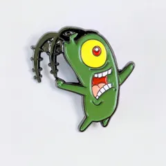 送料無料！ ★ピンズ PINS★ピンバッジ 【 SpongeBob SquarePants（スポンジボブ）】プランクトン 〚アメリカン雑貨 アメトイ〛のサムネイル