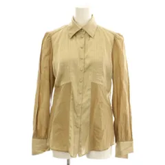 トラサルディ TRUSSARDI シャツ ブラウス カットソー 40 茶 ブラウン 長袖 プリーツ /LP ■ECE003のサムネイル