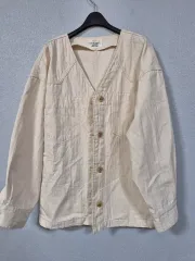 COVETBLAN アイボリー ボタン コットン ジャケット Free!