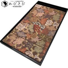 袋帯 四角に花模様 菊 蝶々 銀色 O-6125 袋帯 四角に花模様 菊 蝶々 銀色 O-6125 - メルカリ