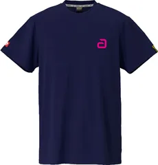 アンドロ andro 卓球 アンドロ ナパTシャツ デオ アルファ NAPA T-SHIRT DEO ALPHA ユニセックス ネイビー×ピンク トップス 消臭抗菌 JTTA公認 試合 練習  300023068 ネイビー×ピンク