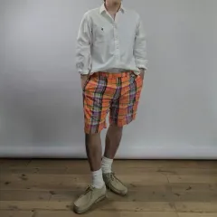 ポロラルフローレン マドラスチェック ショーツ ハーフパンツ 38 M0305