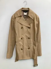 INDIVI インディヴィ トレンチコート 38 ベージュ コットン 無地 ショート丈 フードなし