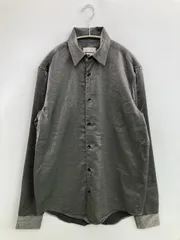 ZARA MAN ザラマン シャツ/ブラウス USA S グレー 無地 ミドル丈 長袖 レギュラーカラー