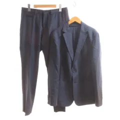 ヒューゴボス HUGO BOSS 美品 セットアップ スーツ テーラードジャケット パンツ 46 紺 ネイビー シングル 千鳥格子 /SJ