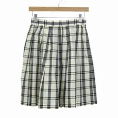 クレージュ スカート ボトムス チェック柄 シルク混 レディース 11ARサイズ ホワイト courreges 【中古】