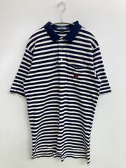 POLO GOLF RALPH LAUREN ポロゴルフラルフローレン ポロシャツ M ネイビー ボーダー柄 ワンポイント 半袖