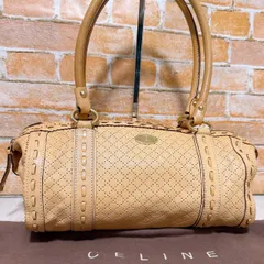 (希少・美品) CELINE(セリーヌ)ハンドバッグ レザー ベージュ