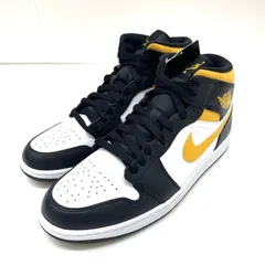 【中古】NIKE | ナイキ Air Jordan 1 Mid White/Pollen-Black スニーカー  イエロー サイズ:29.0cm【尾張小牧店】【専】