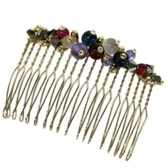 ComplexBIZ(コンプレックスビズ) アクセサリー美品  ゴールド×パープル×マルチ ヘアコーム