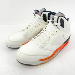 箱付き新品】ナイキ エアジョーダン5 オレンジ ホワイト 27 NIKE 