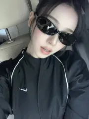 (L)(新品)ナイキ ウィンドブレーカー ウィメンズ カリナ クロップド トラック ジャケット ブラック ホワイト