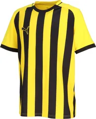 プーマ PUMA サッカー TEAMLIGA26 ストライプ ゲームシャツ メンズ 男性 Tシャツ トップス 軽量 耐久性 吸水速乾 ドライ 半袖 部活 クラブ活動 サークル 筋トレ  707344 07 FASTERYELLOW
