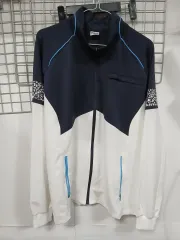 FILA フィラ ネイビー/白 バイカラー ジップアップ ジャケット100