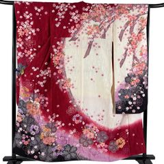 振袖 やまと扱い ふくれ織 金彩 身丈161cm 撥水加工済 HKT145 - メルカリ