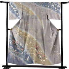 再値下げ！着用頻度少なめ✦✦源氏香柄付け下げ✦仕立て上がりグレー