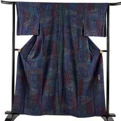 平和屋着物＊前田仁仙　仁仙更紗　夏物　小紋　絽　霞文　ロング丈　正絹　逸品　AABE1365jd 平和屋着物＊前田仁仙 仁仙更紗 夏物 小紋 絽 霞文 ロング丈 正絹 逸品