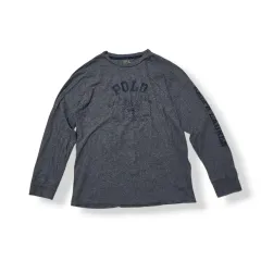 Polo Ralph Lauren ポロラルフローレン ロゴ グレー ロング スリーブ Tシャツ