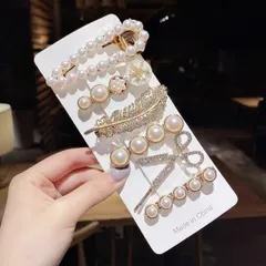 ヘアアクセサリー セット レディース パール風 ヘアピン バンスクリップ 韓国風 リボン キラキラ 上品 高見え 可愛い フェミニン ガーリー 前髪クリップ ヘアクリップ 髪留め デート 女子会 通勤 通学 結婚式 カフェ巡り ギフト対応 高級感BOX包装