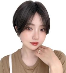 ⭐︎気品人毛100% ショートwig ウィッグBZ20 - メルカリ