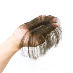 試着のみ】人毛100% シルクスキン ヘアピース 栗毛色 長さ25cm - メルカリ