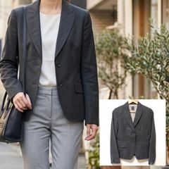 Y6987*アシッド☆ジャケット☆M☆焦げ茶☆スエードパイピング☆日本製 