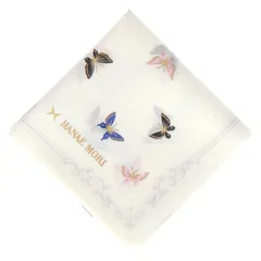 HANAE MORI（ハナエモリ） ハンカチ レディース プリントハンカチ 05006009 女性 05006009C ホワイト[C]