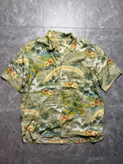 OLD PIKO レーヨン アロハシャツ L ゆるだぼ 90s 00s ビンテージ ピコ サーフ ストリート Y2K アメカジ 古着