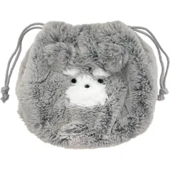 [Stream] 巾着袋 大 巾着ポーチ 巾着バッグシュナウザー グッズ 雑貨 もこもこ 小物入れ マチ ふわふわ ぬいぐるみ 可愛い TY036-A