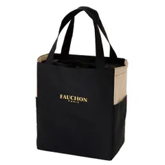 フォション（FAUCHON) 保冷バッグ 巾着付 ロゴ(ブラック) 001875-0001-01
