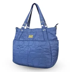 アットファースト ママ マルチバッグ 斜め掛け 2way 肩掛け トートバッグ おむつ替えマット付き 巾着ポーチ付き 大容量 出産準備 ネイビー AF7096