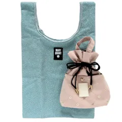 [マリークワント] エコバッグ/マイバッグ 巾着付き キルティング柄 (ベージュ) 001517-0001-01