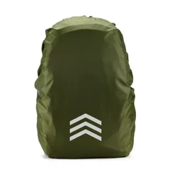 [harukita] リュックカバー 防水カバー 高輝度反射マーク 梅雨対策グッズ 雨よけ 撥水加工 反射テープ 落下防止 雨カバー ナイトセーフティ アウトドア グリーン