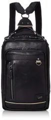 [リー]ボディバッグ・ワンショルダー 3WAY リュック 手持ちハンドル付き アンティークレザー調合皮(タブレット収納可) ブラック