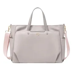 [MORGEN SKY] トートバッグ レディース メンズ ビジネスバッグ 14 16インチ PC 大容量 ハンドバッグ A4サイズ 自立 ショルダー 2way 軽量 撥水 就活 通勤 通学 A8993 (グレー, Ｍ)