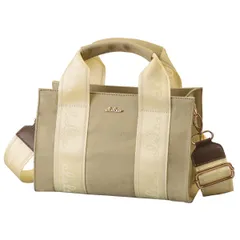 [クレリア] ハンドバッグ レディース 小さめ キャンバス 帆布 スクエア 2way 斜めがけ ショルダーバッグ Serenaシリーズ 【CL-25160】 (クラウディベージュ)