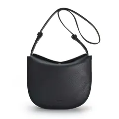 [バルコス] 牛革 ラウンド 2way ショルダーバッグ レディース メンズ 肩掛けバッグ ハンドバッグ 斜め掛け 5段階調節可能なショルダー紐 マットな質感 ブラック