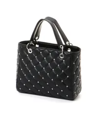 [マジェスティックレゴン] ビジューキルティングハンドバッグ 1042128901 ブラック