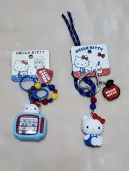 未使用)ハローキティ キーホルダー セット (TV / りんご) 1個