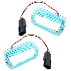 Meliore カーテシランプ LED アイスブルー ホワイト 2色 ツートン ウェルカムライト ドア 汎用 プリウス マークX SAI アルファード ハリアー ランクル カーテシー [ホワイト&アイスブルー]のサムネイル