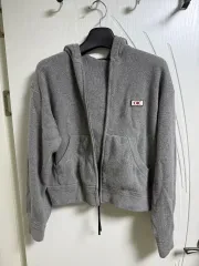 O!Oi COLLECTION Classic ニット フードジップアップ グレー S