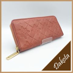 Dakota（ダコタ）】モノグラム 型押し 長財布 ブラウン 本革 - メルカリ