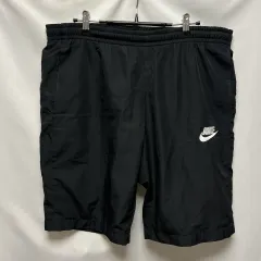 正規品/L NIKE ナイキ スウッシュ ブラック ウーブン ハーフパンツ/ショーツ